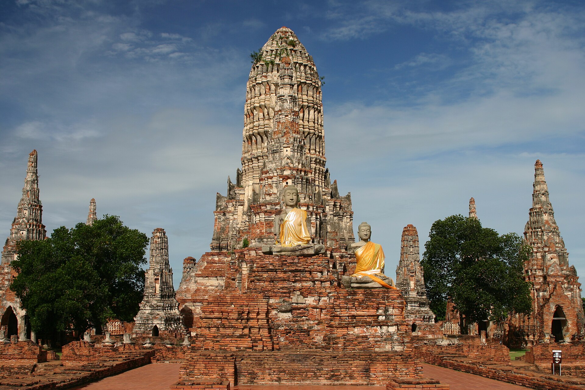 Historic temple ruins at Ayutthaya
